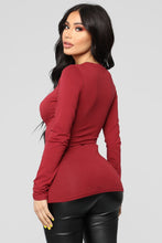 Load image into Gallery viewer, Julia Long Sleeve Top - Burgundy
