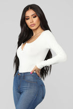 Load image into Gallery viewer, Kristina Long Sleeve Bodysuit - White
