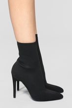 Load image into Gallery viewer, I'm In Knit Heeled Booties - Black
