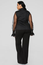 Load image into Gallery viewer, Mesh Ruffle Feels Blouse - Black
