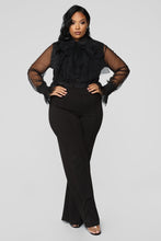 Load image into Gallery viewer, Mesh Ruffle Feels Blouse - Black
