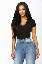 Load image into Gallery viewer, Street Symphony V Neck Bodysuit - Black
