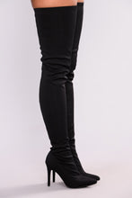 Load image into Gallery viewer, Keyana Thigh High Boot - Black
