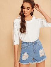 Load image into Gallery viewer, Sheer My Sleeve Top - White
