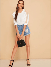 Load image into Gallery viewer, Sheer My Sleeve Top - White
