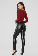 Load image into Gallery viewer, Louise V Neck Bodysuit - Burgundy
