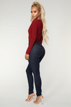Load image into Gallery viewer, Louise V Neck Bodysuit - Burgundy
