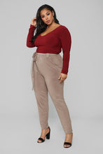 Load image into Gallery viewer, Louise V Neck Bodysuit - Burgundy
