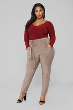 Load image into Gallery viewer, Louise V Neck Bodysuit - Burgundy
