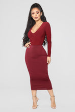 Load image into Gallery viewer, Louise V Neck Bodysuit - Burgundy
