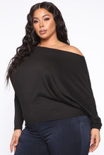 Load image into Gallery viewer, Cuddle Me Tightly Off Shoulder Top - Black
