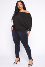 Load image into Gallery viewer, Cuddle Me Tightly Off Shoulder Top - Black
