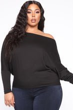 Load image into Gallery viewer, Cuddle Me Tightly Off Shoulder Top - Black
