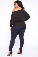 Load image into Gallery viewer, Cuddle Me Tightly Off Shoulder Top - Black
