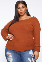 Load image into Gallery viewer, Cozy With Me Off Shoulder Top - Rust
