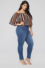 Load image into Gallery viewer, Alisha Off Shoulder Top - Black/Brown
