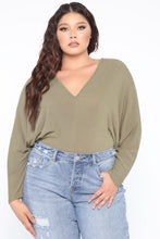 Load image into Gallery viewer, Keep Me Updated Top - Olive
