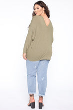 Load image into Gallery viewer, Keep Me Updated Top - Olive
