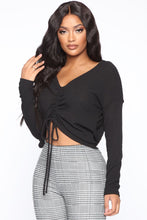 Load image into Gallery viewer, Sweet Things Ruched Top - Black
