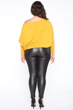 Load image into Gallery viewer, Cuddle Me Tightly Off Shoulder Top - Mustard
