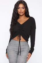 Load image into Gallery viewer, Sweet Things Ruched Top - Black
