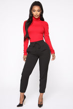 Load image into Gallery viewer, Win Knit Back Long Sleeve Top - Red

