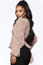 Load image into Gallery viewer, Always There Floral Blouse - Mocha/combo
