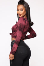 Load image into Gallery viewer, Can't Hold Us Tie Dye Top - Burgundy

