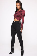 Load image into Gallery viewer, Can't Hold Us Tie Dye Top - Burgundy
