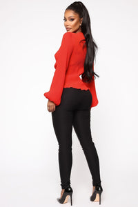 Always Down For Whatever Top - Tomato Red