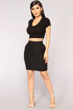 Load image into Gallery viewer, Little Do You Know Crop Top - Black
