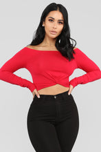 Load image into Gallery viewer, Tag Me In Off Shoulder Top - Wine
