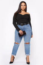 Load image into Gallery viewer, Never Too Classy Surplice Top - Black
