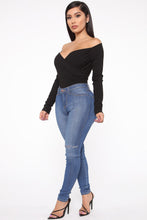 Load image into Gallery viewer, Never Too Classy Surplice Top - Black
