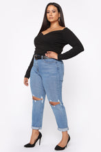 Load image into Gallery viewer, Never Too Classy Surplice Top - Black
