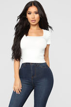 Load image into Gallery viewer, Joyce Crop Tee - White
