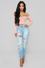 Load image into Gallery viewer, Talk That Talk Off Shoulder Top - Mauve
