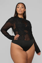 Load image into Gallery viewer, In My Feelings Embroidered Bodysuit - Black

