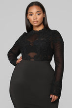 Load image into Gallery viewer, In My Feelings Embroidered Bodysuit - Black
