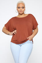Load image into Gallery viewer, Wanting More Short Sleeve Top - Brown
