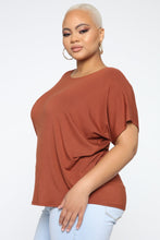 Load image into Gallery viewer, Wanting More Short Sleeve Top - Brown
