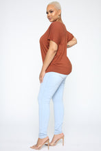 Load image into Gallery viewer, Wanting More Short Sleeve Top - Brown
