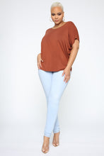Load image into Gallery viewer, Wanting More Short Sleeve Top - Brown

