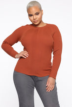 Load image into Gallery viewer, Pull Me Closer Long Sleeve Top - Brown
