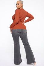 Load image into Gallery viewer, Pull Me Closer Long Sleeve Top - Brown
