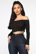Load image into Gallery viewer, Jackey Off Shoulder Top - Black

