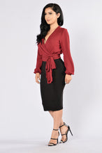 Load image into Gallery viewer, Little White Lies Top - Burgundy
