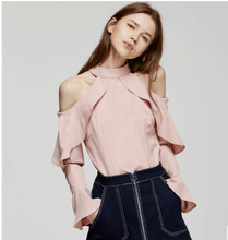 Load image into Gallery viewer, All For The Attention Satin Top - Mocha
