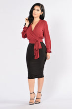 Load image into Gallery viewer, Little White Lies Top - Burgundy

