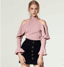 Load image into Gallery viewer, All For The Attention Satin Top - Mocha
